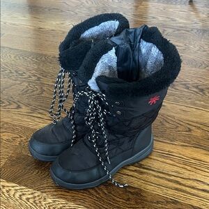 Cozy Black Winter Boots with Faux Fur Lining